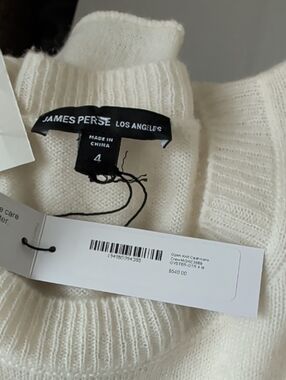 James Perse Oyster/Cream Crewneck Sweater
